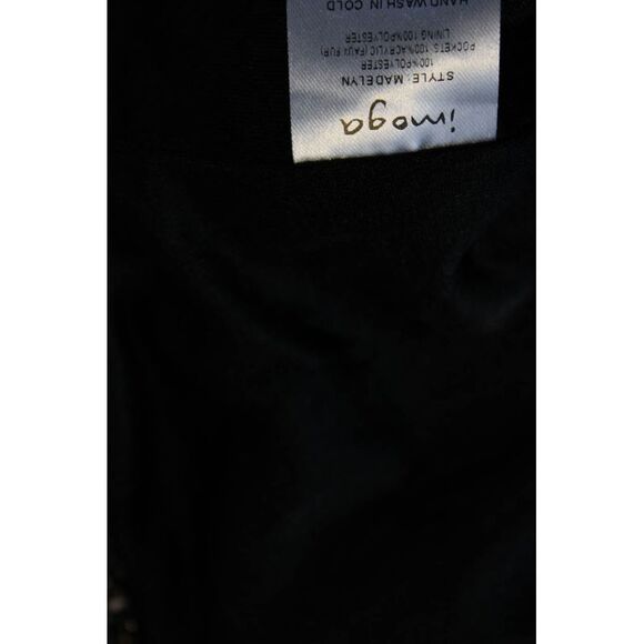 Imoga Womens Back Zip Sleeveless Tweed Faux Fur Top Black White Size 4 - Picture 5 of 6